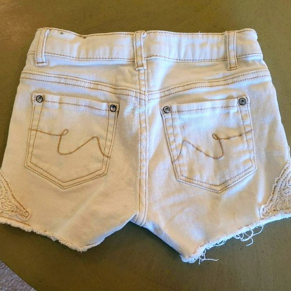 2 pair of Justice Girl's Cut Off Denim Shorts w/ Front Zippers - Girls Size 10 - Picture 8 of 8